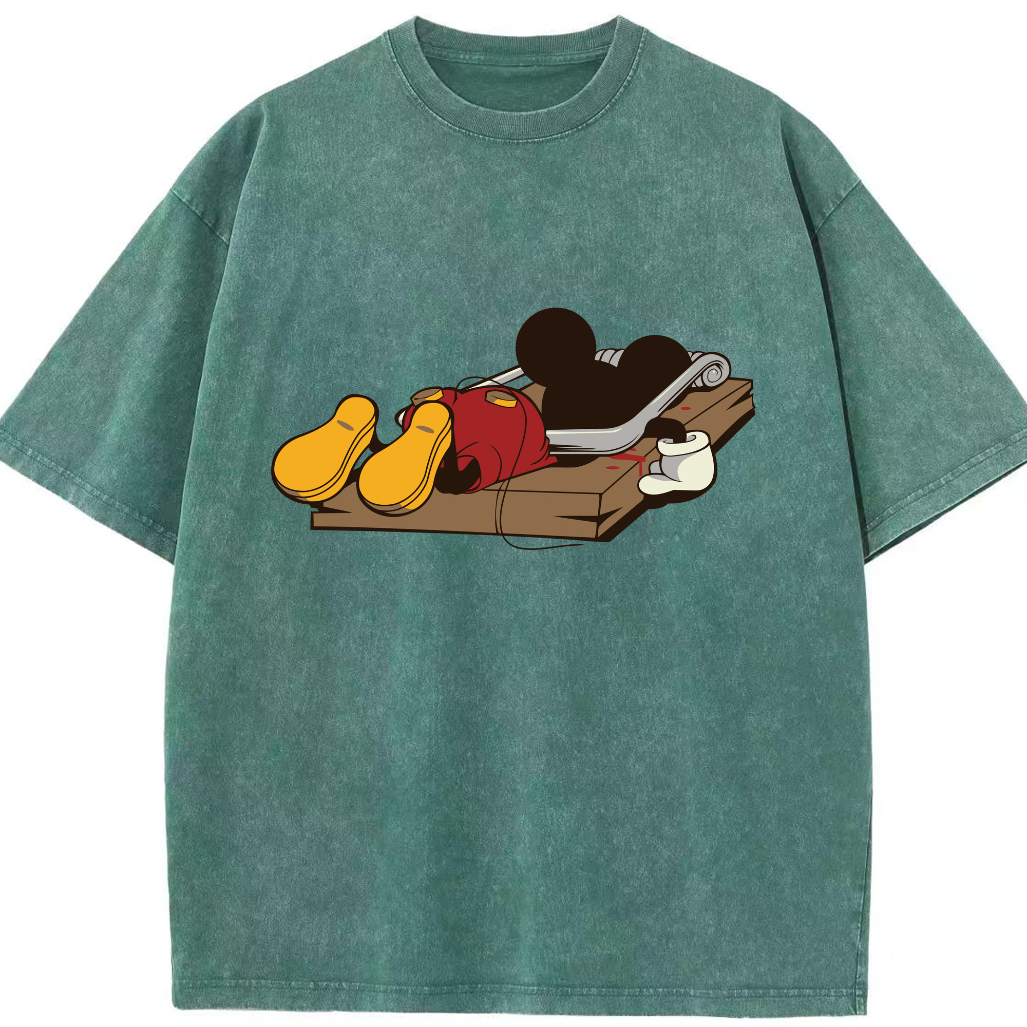 （画像用） ミッキーマウス Mickey Mouse 綿100% ヴィンテージ風 半袖Tシャツ（フロントプリント）